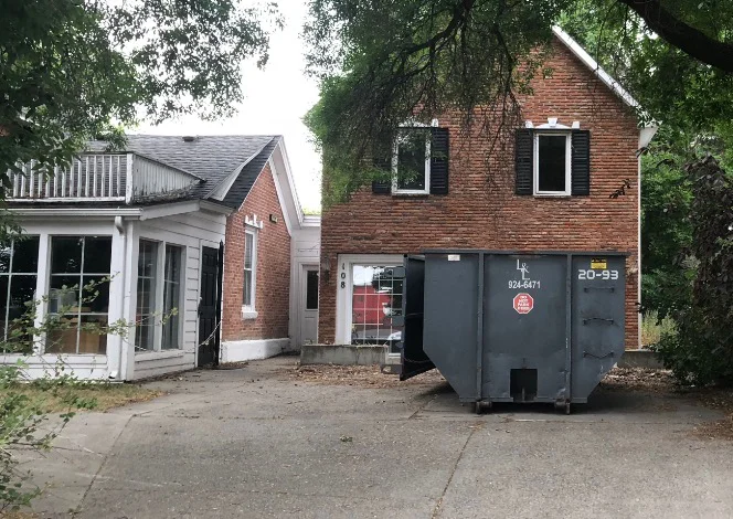 Rear of Rouse House with former connecting addition